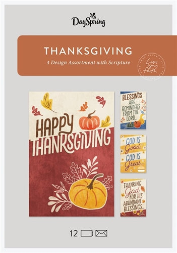 Boxed Cards - Thanksgiving Blessings (Box of 12)