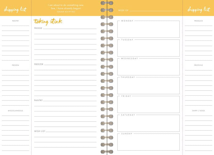 Meal Planner - 12 Month Undated
