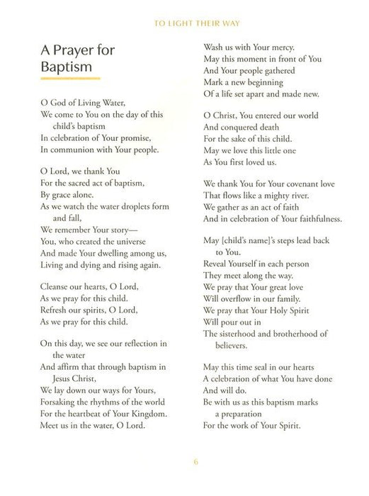 To Light Their Way: A Collection of Prayers and Liturgies for Parents