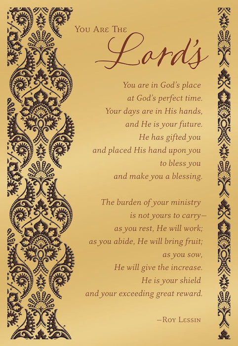You are the Lord's