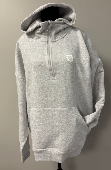 Unisex Drop Shoulder 1/2 Zip Hoodie
