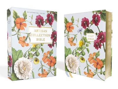 NIV Artisan Collection (Comfort Print) Blue Floral Leathersoft