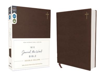 NIV Journal the Word Bible - Couble Column (Comfort Print) Brown Leathersoft