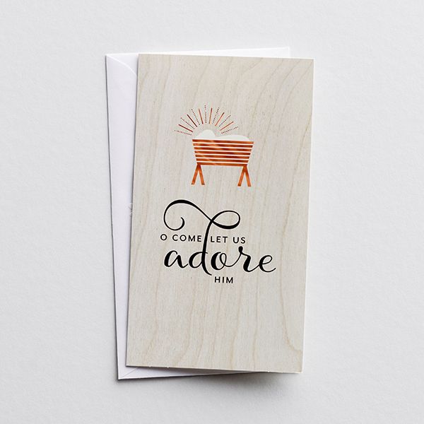 O Come Let us Adore Christmas Cards