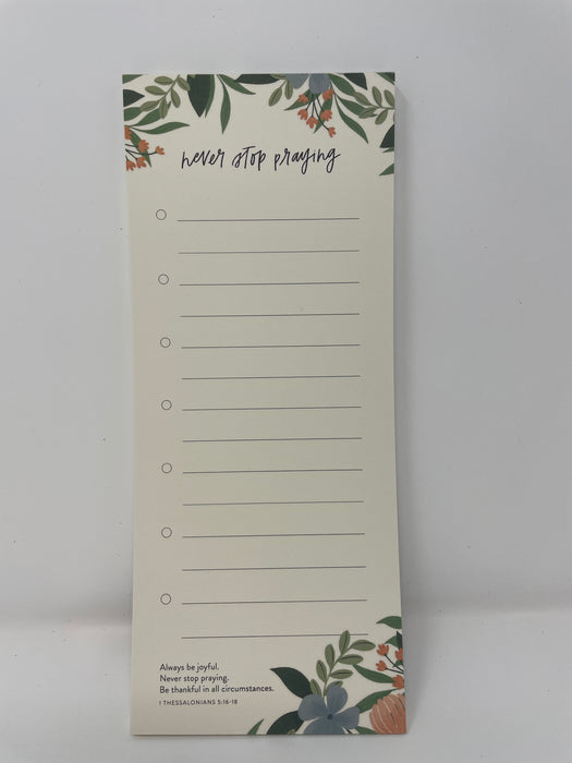 Selah Notepad - Never Stop Praying