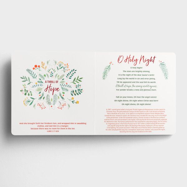 Heaven and Nature Christmas Carol Ornament Book
