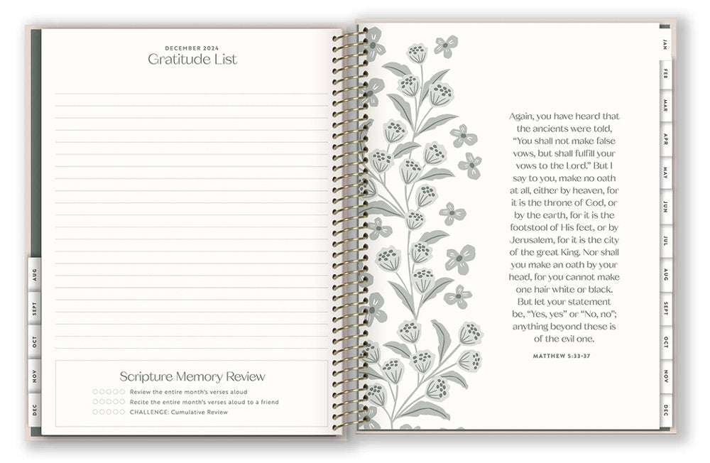 'Sermon on the Mount' 17-Month 2025 Bible Memory Planner