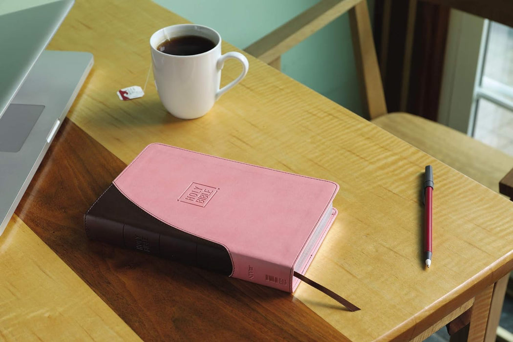 NIV Premium Gift Bible, Pink & Chocolate Leathersoft