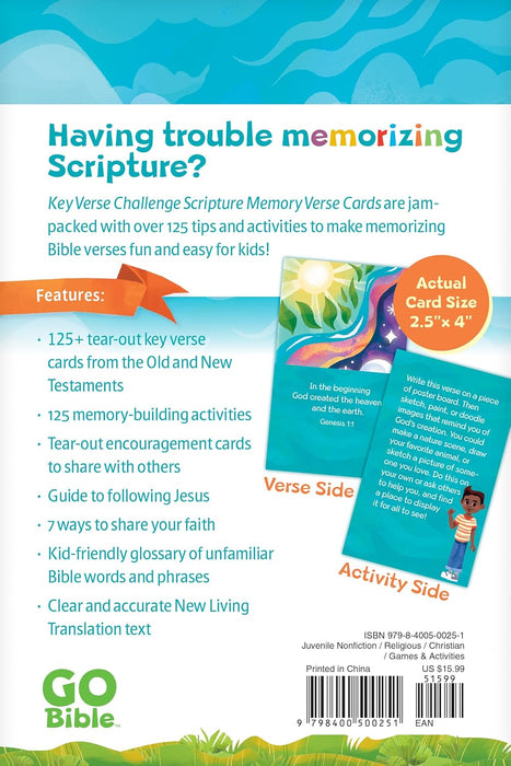 Key Verse Challenge (Go Bible): Scripture Memory Verse Cards