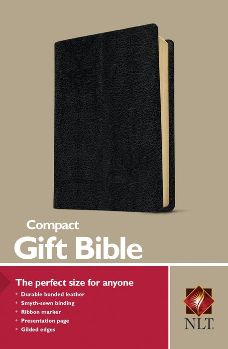 NLT Compact Gift Bible, Black Bonded Leather