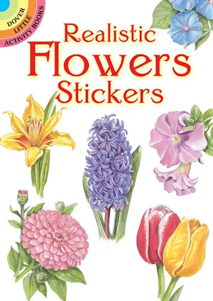 Realistic Flowers Sticker Book
