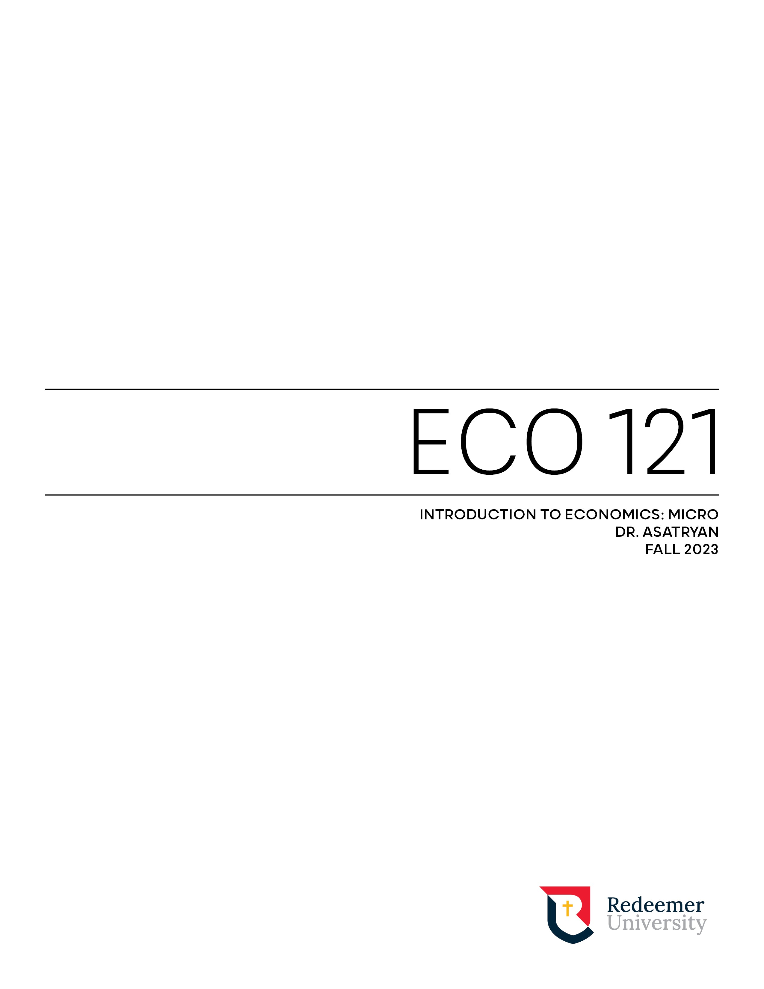 ECO 121 Course Pack