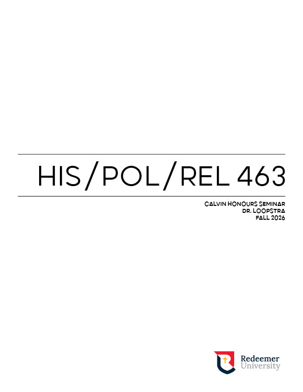 HIS / POL / REL 463 Course Pack
