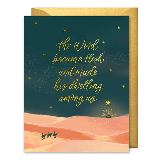 Selah - Word Became Flesh Gold Foil Card