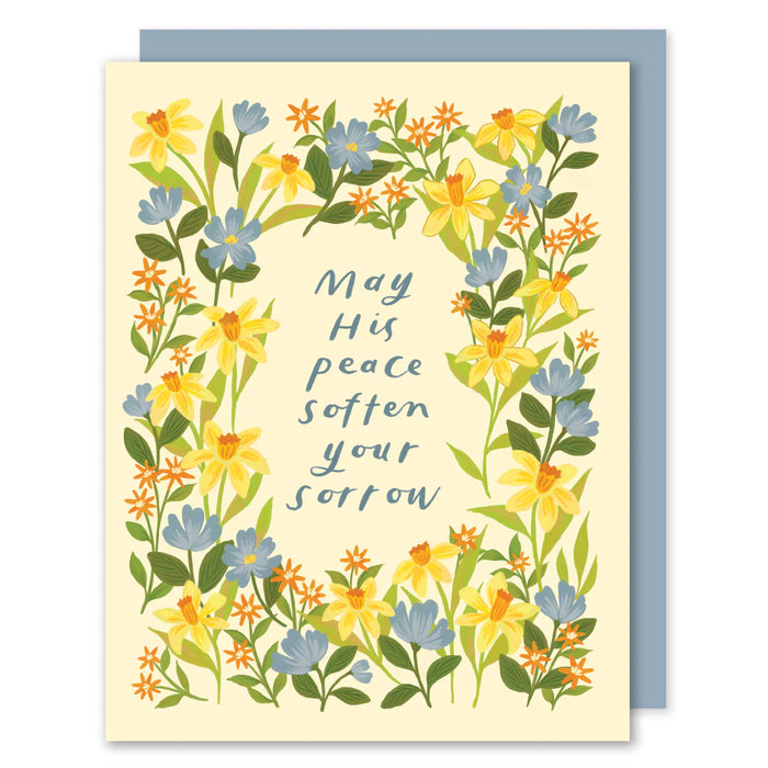 May His Peace Soften Your Sorrow Sympathy Card