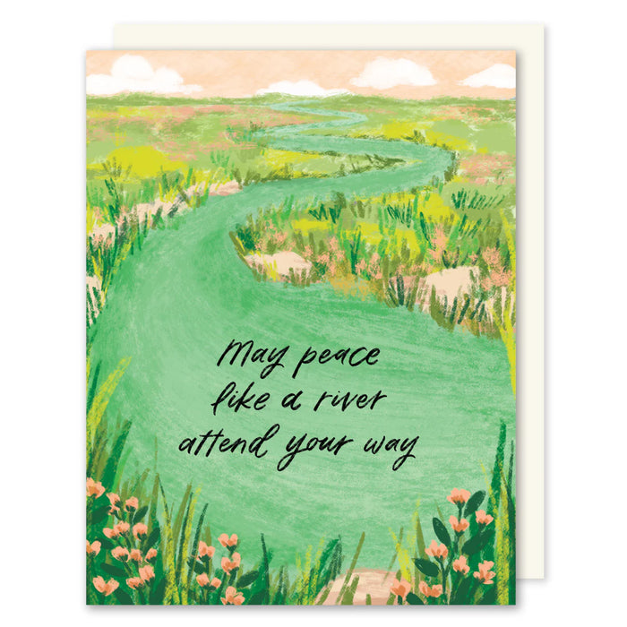 May Peace Like a River Sympathy Card