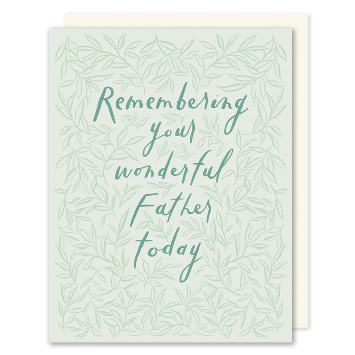 Remembering Your Wonderful Father Sympathy Card