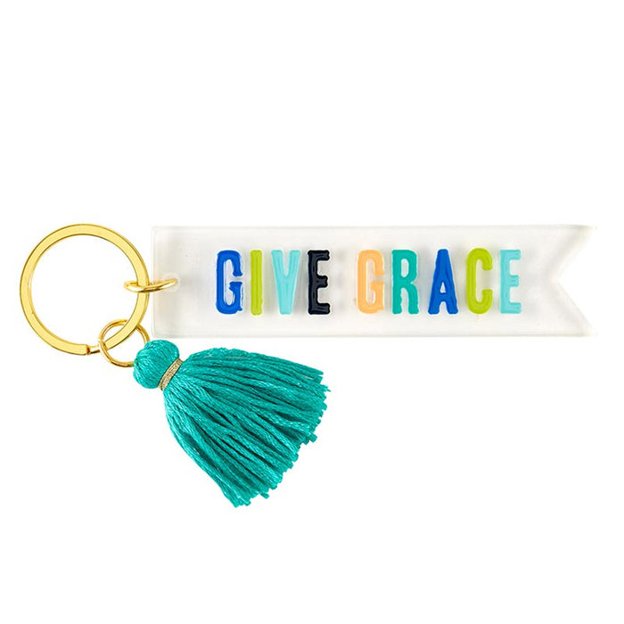Give Grace Keychain with Tassel