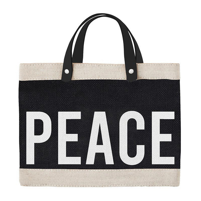 "Peace" Mini Market Tote