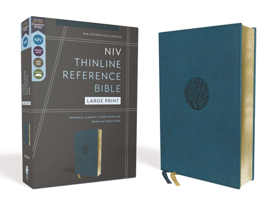 NIV Thinline Reference Bible -- Large Print Teal Leathersoft