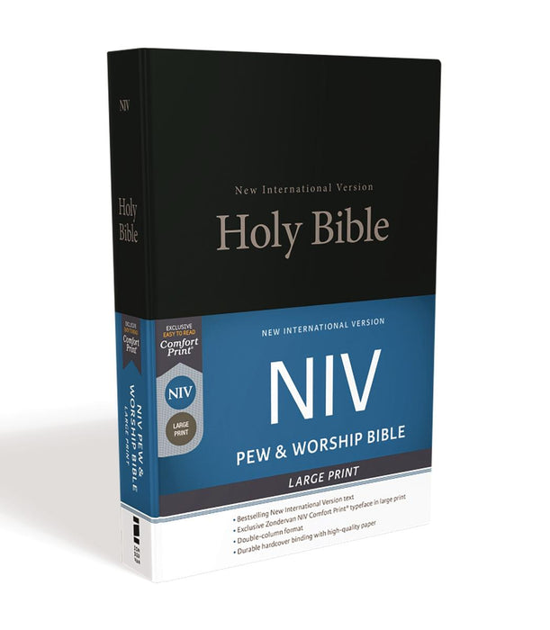 NIV Pew and Worship Bible / Large Print - Black Hardcover