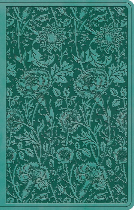 ESV Premium Gift Bible - Teal Floral Design