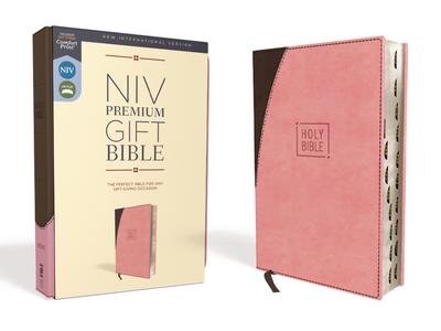 NIV Premium Gift Bible / Youth Edition (Comfort Print) Pink / Chocolate Leathersoft