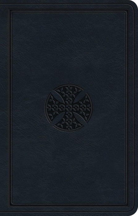 ESV Premium Gift Bible - Navy, Mosaic Cross Design TruTone