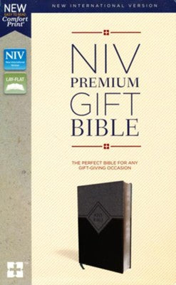 NIV Premium Gift Bible Leathersoft Black/Gray