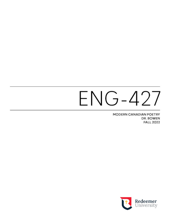 ENG 427 Course Pack